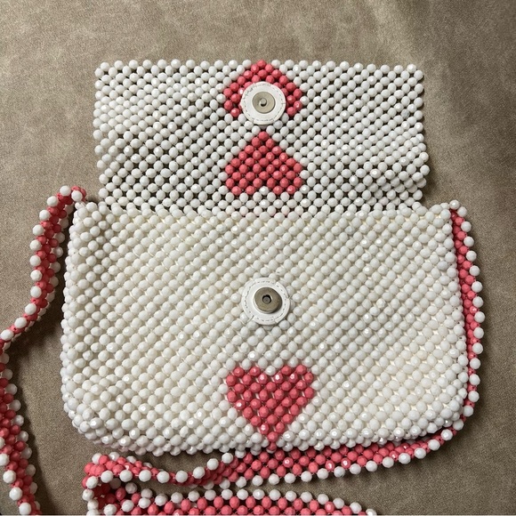 Isaac Mizrahi Heart beaded Envelope Purse Handbag - Picture 5 of 5